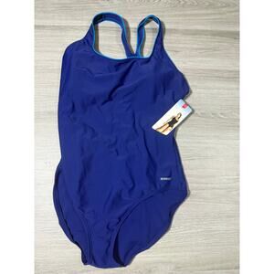 NWT Speedo Women's Moderate Ultraback One-Piece Swimsuit - Blue - Size 18